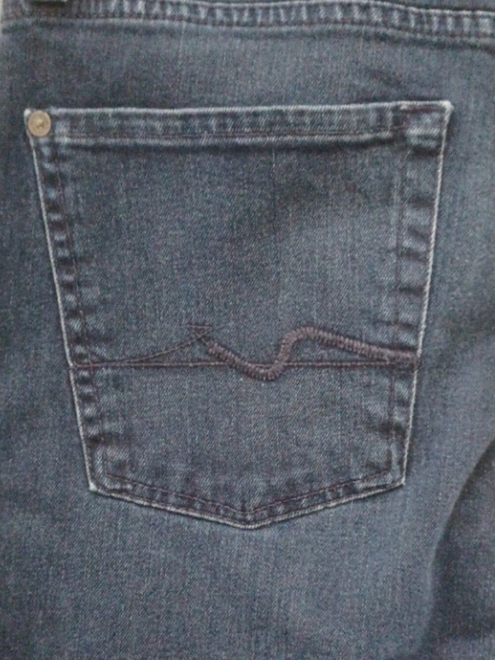 7 For all Mankind Slimmy Stretch Dark Denim Zip Fly 5 Pocket Jeans 31 - Picture 9 of 9